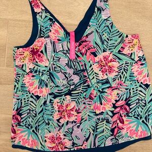 Lilly Pulitzer Florin Blouse - Pink, Green, Blue